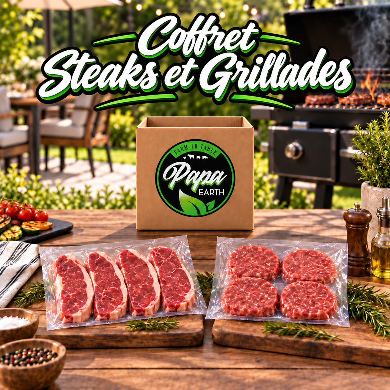 Coffret de steaks et grillades